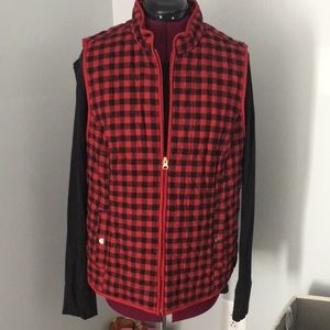 Croft & Barrow Buffalo Check Vest Sz L